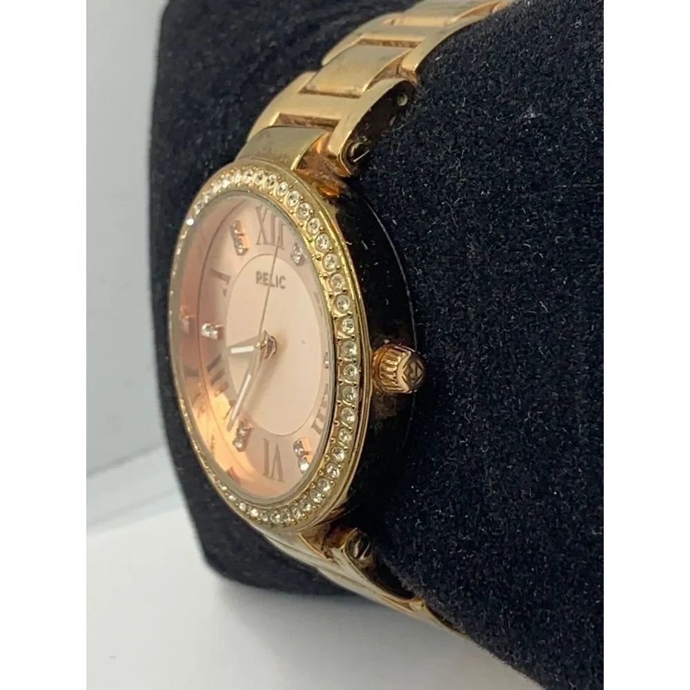 Relic ZR34308 Women's Stainless Steel Analog Rose Gold Dial Quartz Watch JD310
